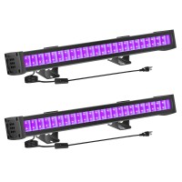 Faishilan 2 Pack Led Black Light,16.5In 24W Blacklight Bar With Ip65 Waterproof Blacklights, Glow In The Dark Party For Indoor And Outdoor Stage Lighting, Halloween, Body Paint