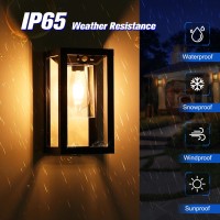 Aponuo Solar Outdoor Wall Lights With 3 Lighting Modes Solar Porch Lights Motion Sensor Waterproof Wall Lanterns Wireless Dusk