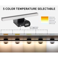 Joossnwell Black Bathroom Vanity Light Fixtures Dimmable 5Cct Led Bathroom Lighting Bar 1575 Inch Modern Bath Lights Fixture O