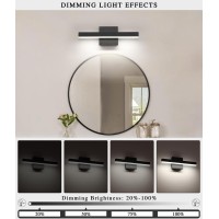 Joossnwell Black Bathroom Vanity Light Fixtures Dimmable 5Cct Led Bathroom Lighting Bar 1575 Inch Modern Bath Lights Fixture O