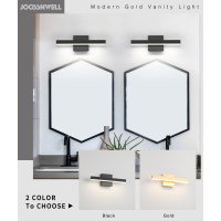 Joossnwell Black Bathroom Vanity Light Fixtures Dimmable 5Cct Led Bathroom Lighting Bar 1575 Inch Modern Bath Lights Fixture O