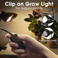 Grow Lights For Indoor Plants Briignite Full Spectrum Grow Light Dual Head 22W Led Clip On Grow Lights 200W Equivalent Bulbs