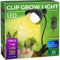 Briignite Grow Lights For Indoor Plants Full Spectrum Grow Light 11W Led Clip On Grow Lights 100W Equivalent Adjustable Goose