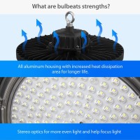 Evbforu 2 Pack Ufo Led High Bay Light 250W High Bay Led Lights 35 000Lm 5000K Led Shop Light With Ip66 Commercial Warehouse Ar