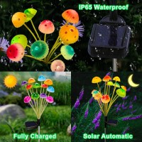 Solar Garden Lights Solar Mushroom Lights Outdoor Upgraded 24Led Solar Mushroom Yard Decor Outside Waterproof Garden Decor Fo