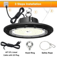 Chmlt Led High Bay Light 240W 36000Lm 010V Dimmable Eqv1000W Hpsmh High Bay Led Shop Lights 5000K Ufo Lights Led For Worksh