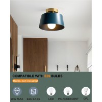 Lhlyclx Ceiling Light Fixture Hallway Ceiling Light With Gold Plate And Matte Black Shade Modern Simple Style Porch Light Fixt