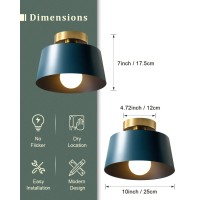 Lhlyclx Ceiling Light Fixture Hallway Ceiling Light With Gold Plate And Matte Black Shade Modern Simple Style Porch Light Fixt