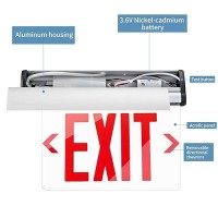 Tanlux Red Exit Signs For Business Led Edge Lit Exit Sign Ul 924 Hardwired Emergency Exit Lights With Battery Backup Aluminu