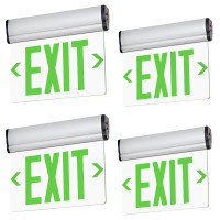 Tanlux Green Exit Signs For Business Led Edge Lit Exit Sign Ul 924 Hardwired Emergency Exit Lights With Battery Backup Alumi