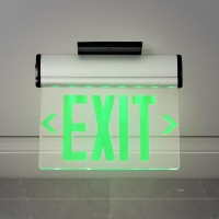 Tanlux Green Exit Signs For Business Led Edge Lit Exit Sign Ul 924 Hardwired Emergency Exit Lights With Battery Backup Alumi