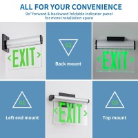 Tanlux Green Exit Signs For Business Led Edge Lit Exit Sign Ul 924 Hardwired Emergency Exit Lights With Battery Backup Alumi