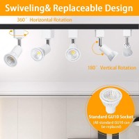 Eaglod 10W Dimmable Led Track Lighting Heads 110V H Type Track Light Heads Adapt 3000K Warm White For Ceiling Spotlight Kitchen