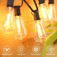 Brimax Outdoor String Lights 10Ft With 10 Bulbs,St38 1W Plastic Led Edison Bulbs, Shatterproof, Waterproof String Lights, Perfect For Bistro, Pergola, Backyard And Garden