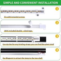 Two Strip Growing Lamp 2Pack For Indoor Plants 3000K Full Spectrum Led Grow Light Strips With Auto Onoff 3912H Timer 10 D