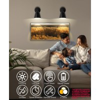 Bimean Black Battery Operated Wall Sconce Set Of Two Easy To Install Wireless Lights For Wall Remote Control Dimmable Led Ligh