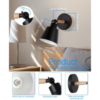 Bimean Black Battery Operated Wall Sconce Set Of Two Easy To Install Wireless Lights For Wall Remote Control Dimmable Led Ligh