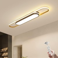 Qcyuui Linear Ceiling Light Modern Led Ceiling Lamp Dimmable Acrylic Ceiling Lighting Fixture With Remote Control For Kitchen Di