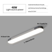 Qcyuui Dimmable Led Ceiling Light Modern Acrylic Linear Led Ceiling Lamp 394In Semi Flush Mount Wraparound Shape Lighting Fixtu