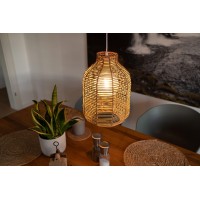 Decorasian Boho Rattan Lampshade - Basket Lampshade For Pendant Light With E27 Lamp Holder - Basket Lamp - 35 Cm