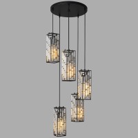 Fdpby Black Pendant Lighting Modern Pendant Light Mini Crystal Chandeliers Adjustable Pendant Light Fixture For Kitchen Island