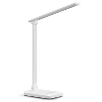 Macasa Led Desk Lamp With Usb Charging Port Whole White For Home Office Essentials Table Lamp With Eyecaring 4 Color Temperatur