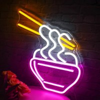 Faxfsign Ramen Neon Sign Led Neon Lights For Wall Decor Noodle Light Up Signs For Resturant Home Bar Kitchen Dinning Room Cafe J