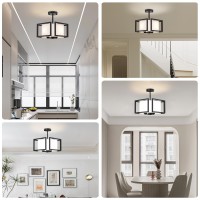 Modern Ceiling Light Fixture Easric Semi Flush Mount Ceiling Light Industrial Light Fixtures Ceiling Mount With Fabric Shade B