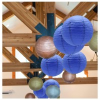 Hocansen 3Pcs Paper Lanterns Decorative Round Chinese Paper Lanterns For Birthday Halloween Wedding Baby Bridal Shower Home Deco