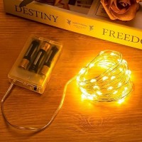 Fairy Lights Battery Operated 1 Pack 16Ft 50 Led Mini Battery Powered String Lights Twinkle Lights Mason Jar Lights Waterproof F