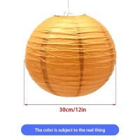 Hocansen 3Pcs Paper Lanterns Decorative Round Chinese Paper Lanterns For Birthday Halloween Wedding Baby Bridal Shower Home Deco