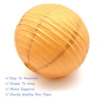 Hocansen 3Pcs Paper Lanterns Decorative Round Chinese Paper Lanterns For Birthday Halloween Wedding Baby Bridal Shower Home Deco