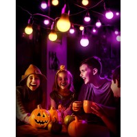 Purple Orange Light Bulbs Outdoor 4 Pack Led A19 Halloween Light Bulbs Led Orange Light 9W 60W Equivalent E26 Purple Led