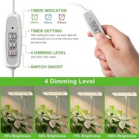 Foxgarden Grow Light Full Spectrum Led Grow Lamp Spacesaving Plant Light With Auto Onoff Timer 4812H 4 Dimmable Brightnes