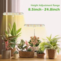 Foxgarden Grow Light Full Spectrum Led Grow Lamp Spacesaving Plant Light With Auto Onoff Timer 4812H 4 Dimmable Brightnes