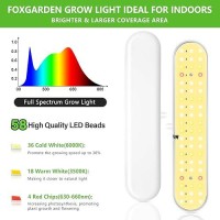 Foxgarden Grow Light Full Spectrum Led Grow Lamp Spacesaving Plant Light With Auto Onoff Timer 4812H 4 Dimmable Brightnes