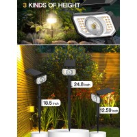 Solar Spot Lights Outdoor, Fabstyl Spotlights Waterproof With Detachable Lens, Dusk-To-Dawn Solar Wall Lights Led Solar Pathway Lights For Yard, Garden, Patio, Outside Landscape (Warm White, 4 Pack)