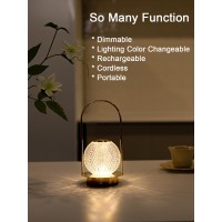 Heqet Cordless Lamp Crystal Battery Operated Lamp,Night Light For Livingroom, Bedroom,Kidsroom,Outdoor,Restaurant,Nightstand, Wireless Rechargeable Dimmable