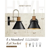 Modern Wall Sconces Set Of Two Hwh Industrial Sconce Wall Lighting Indoor Wall Lamp Gooseneck 1Light Barn Vanity Light Hamme