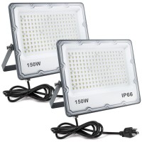 150W Led Flood Light Outdoor Security Lights Wall Fixtures 6500K 15000Lm Illumination Ip66 Waterproof White Lighting Projects