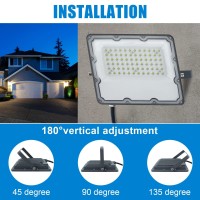 150W Led Flood Light Outdoor Security Lights Wall Fixtures 6500K 15000Lm Illumination Ip66 Waterproof White Lighting Projects