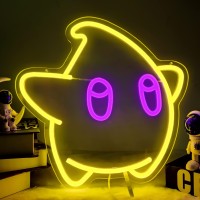 Luma Star Neon Sign From Game Neon Sign Dimmable Led Neon Light For Kids Game Room Man Cave Super Star Gaming Wall Decor Birthda