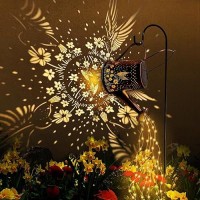 Solar Watering Can Outdoor Lights Garden Decor Hummingbird Hanging Lantern Waterproof Landscape Lights Outside Decoration For Ya