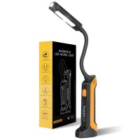 Adiding Rechargeable Led Work Light 2600 Mah Portable Gooseneck Work Light 3 Modes 1000Lm Magnetic Flashlight With Hook 180 Ro