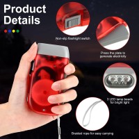 Treela 36 Pcs Hand Crank Flashlight Bulk Wind Up Flashlight No Battery Manual Powered Flashlight Lumen 3 Led Powered Charging To