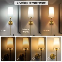 Battery Operated Wall Sconce Set Of 2 Rechargeable Wall Sconce With Remote Dimmable Wireless Battery Powered Wall Lamp Decor Fi