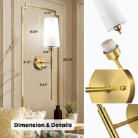 Battery Operated Wall Sconce Set Of 2 Rechargeable Wall Sconce With Remote Dimmable Wireless Battery Powered Wall Lamp Decor Fi