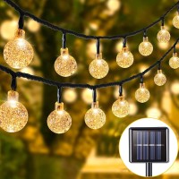 Onstuy Solar String Lights Outdoor,36Ft 60 Leds Crystal Globe Lights With 8 Lighting Modes,Waterproof Solar Powered Outdoor Lights For Garden,Patio,Yard,Festival,Party Decor(Warm White)