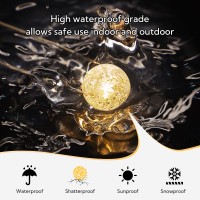 Beewin Globe String Lights 10Ft 30 Led Decorative Christmas Lights 8 Modes Crystal Crackle Ball Lights Usb Twinkle Fairy Lights