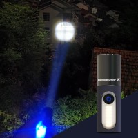 Koufeil Zoomable Led Flashlight, Rechargeable Spotlight Flashlights, Super Bright Small Led Flash Light, Portable Flashlight For Camping Hiking Outdoor Home Emergency (Gt10 White Laser(1800Mah))